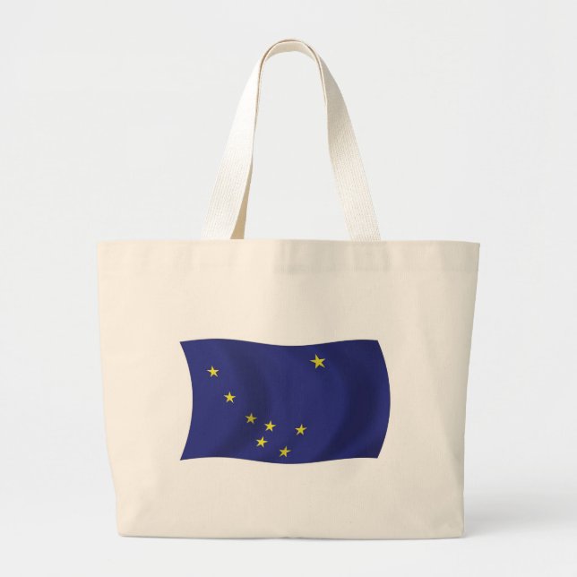 Bolso De Tela Gigante Bandera de Alaska Tote Bag (Frente)