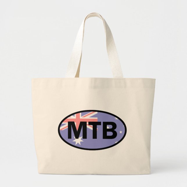 Bolso De Tela Gigante Bandera de Australia en bicicleta de montaña (Frente)