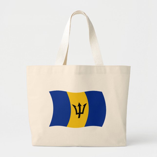 Bolso De Tela Gigante Bandera de Barbados Tote Bag (Frente)