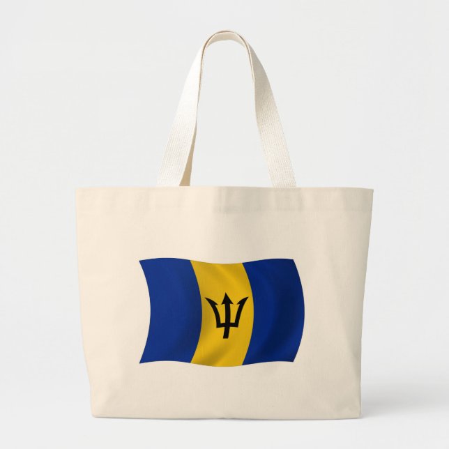 Bolso De Tela Gigante Bandera de Barbados Tote Bag (Frente)