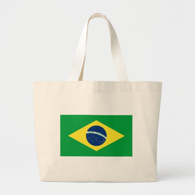 Bolso De Tela Gigante bandera de brasil (Frente)