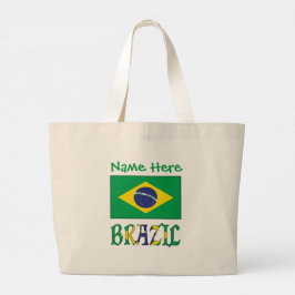 Bolso De Tela Gigante Bandera de Brasil Personalizada Herencia