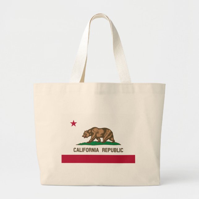 Bolso De Tela Gigante Bandera de California (Frente)