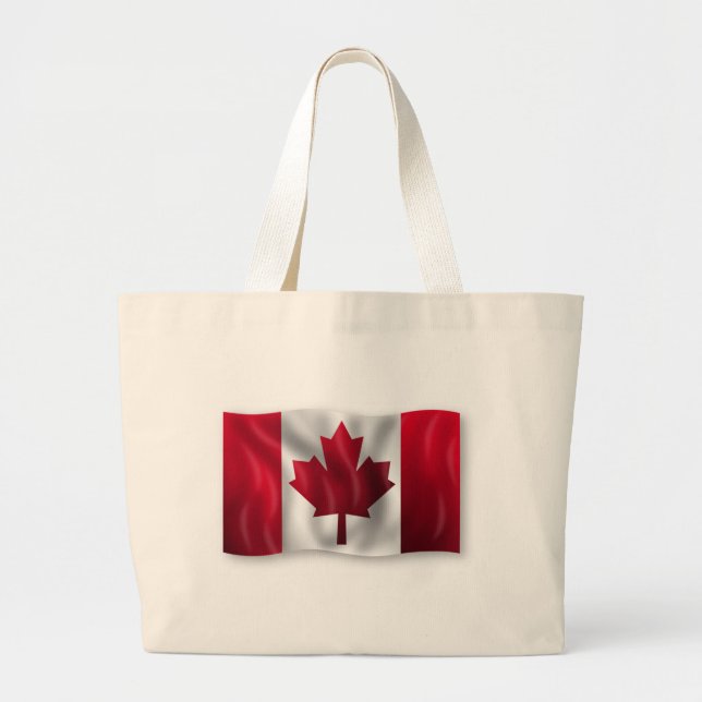 Bolso De Tela Gigante Bandera de Canadá (Frente)