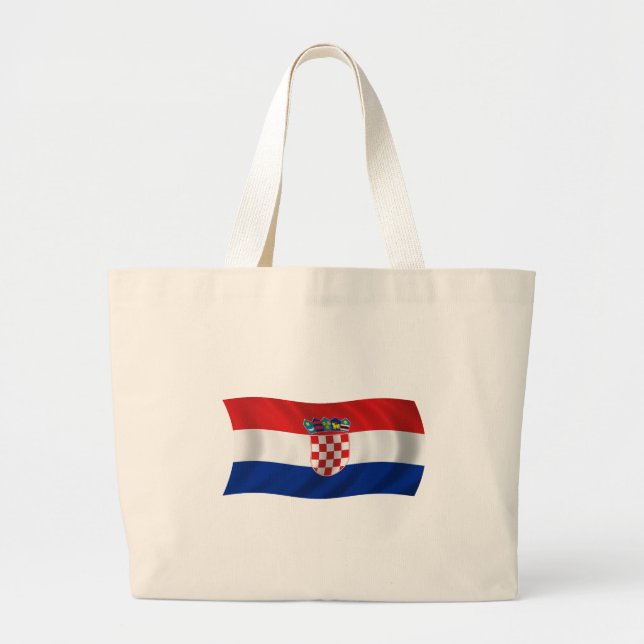 Bolso De Tela Gigante Bandera de Croacia (Frente)