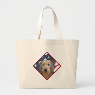 Bolso De Tela Gigante Bandera de Dachshund 2
