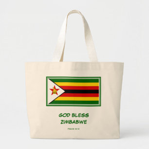 Bolso De Tela Gigante Bandera de DIOS BENDIOS ZIMBABWE