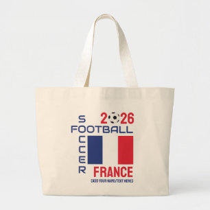 Bolso De Tela Gigante Bandera de FRANCIA Fútbol Nombre Personalizado 202