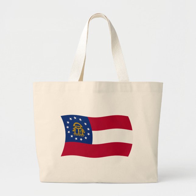 Bolso De Tela Gigante Bandera de Georgia Tote Bag (Frente)