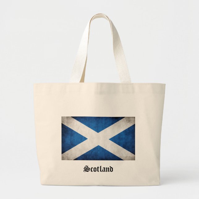Bolso De Tela Gigante Bandera de Grunge de Escocia (Frente)