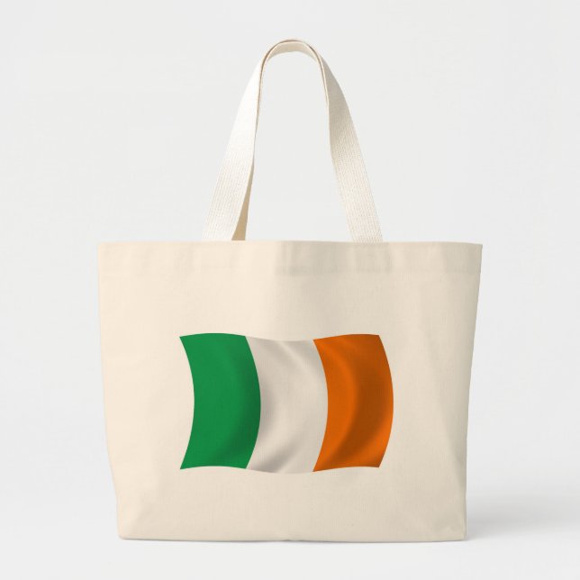 Bolso De Tela Gigante Bandera de Irlanda Tote Bag (Frente)