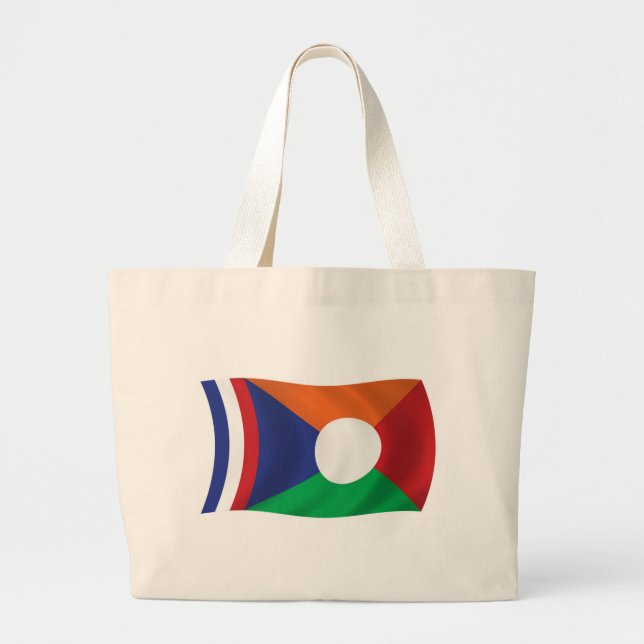 Bolso De Tela Gigante Bandera de la Reunión Tote Bag (Frente)