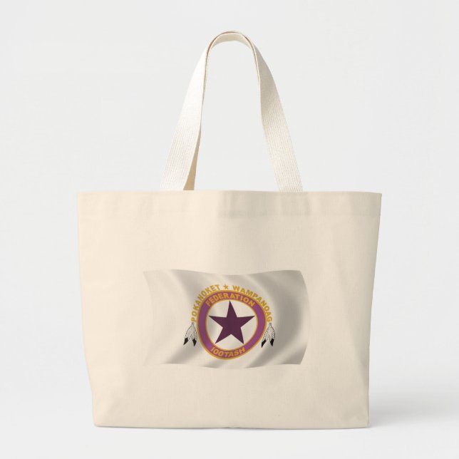 Bolso De Tela Gigante Bandera de la tribu Wampanoag Tote Bag (Frente)