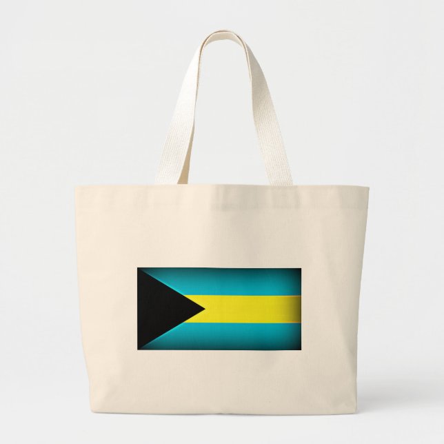 Bolso De Tela Gigante Bandera de las Bahamas de borde oscuro (Frente)