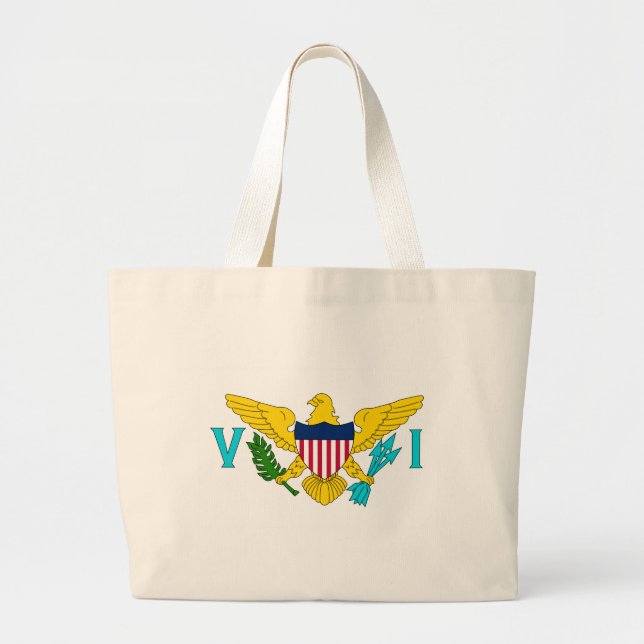 Bolso De Tela Gigante Bandera de las Islas Vírgenes de los Estados Unido (Frente)