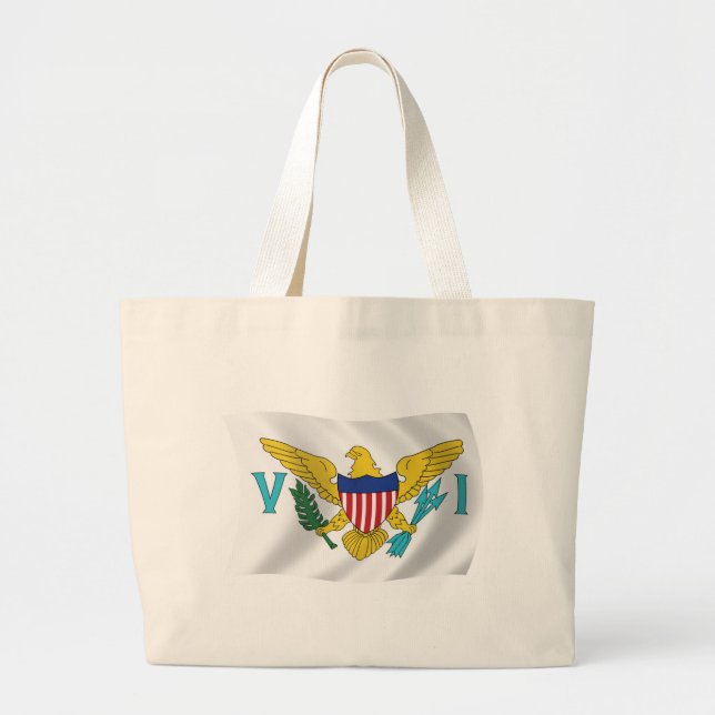 Bolso De Tela Gigante Bandera de las Islas Vírgenes de los Estados Unido (Frente)