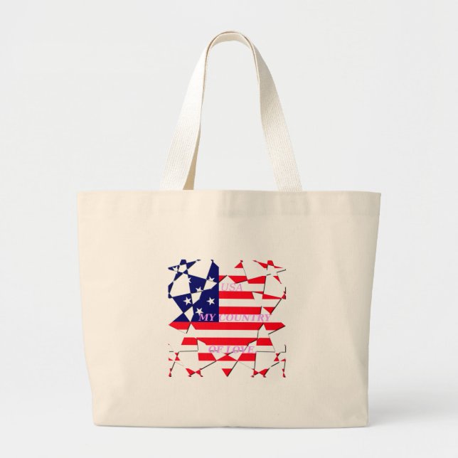 Bolso De Tela Gigante Bandera de los Estados Unidos de América (Frente)
