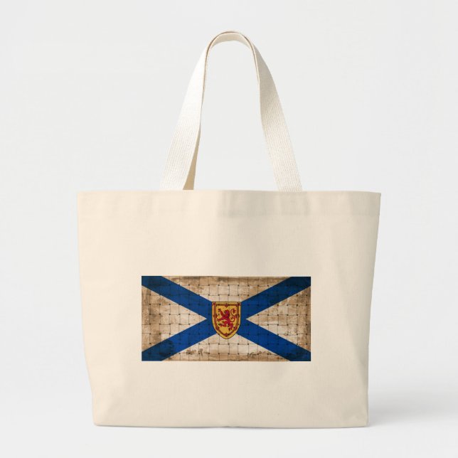 Bolso De Tela Gigante Bandera de Nueva Escocia con problemas (Frente)
