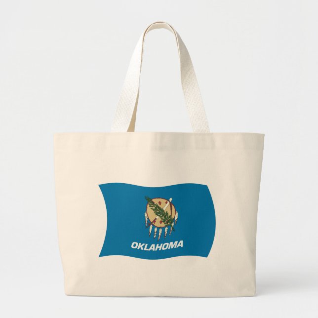 Bolso De Tela Gigante Bandera de Oklahoma Tote Bag (Frente)