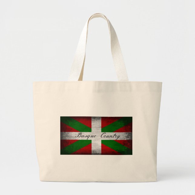 Bolso De Tela Gigante Bandera de País Vasco con problemas (Frente)