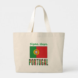 Bolso De Tela Gigante Bandera de Portugal Personalizada Patrimonio