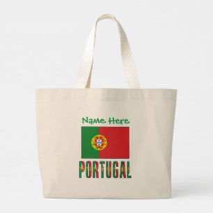 Bolso De Tela Gigante Bandera de Portugal Personalizada Patrimonio