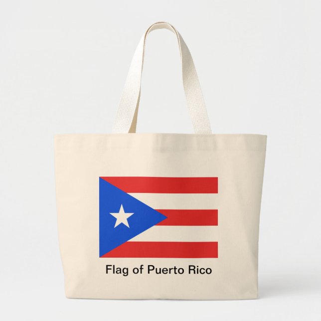 Bolso De Tela Gigante Bandera de Puerto Rico (Frente)