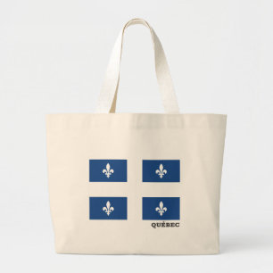 Bolso De Tela Gigante Bandera de Quebec, sombrero de camionero de Canadá