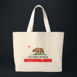 Bolso De Tela Gigante Bandera de San Juan<br><div class="desc">Sólo un diseño original de la bandera de California. Diseño de época para un estilo clásico bien gastado.</div>