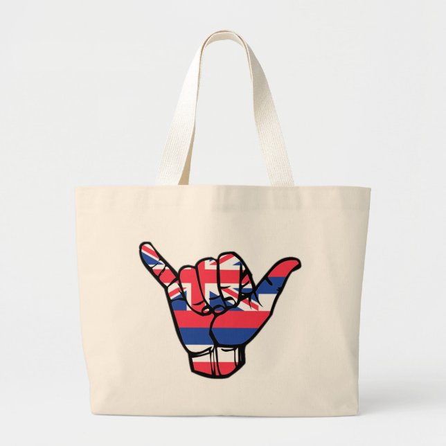 Bolso De Tela Gigante Bandera de Shaka Hawaii (Frente)