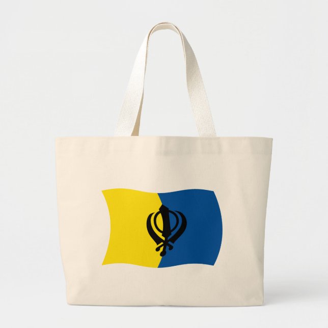Bolso De Tela Gigante Bandera de Sikhismo Tote Bag (Frente)