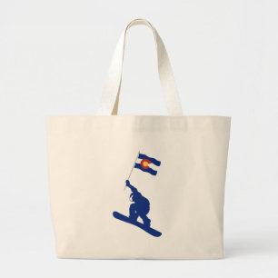 Bolso De Tela Gigante Bandera de Snowboard de Colorado