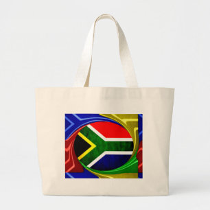 Bolso De Tela Gigante Bandera de Sudáfrica: Dinámico Swirl Motif