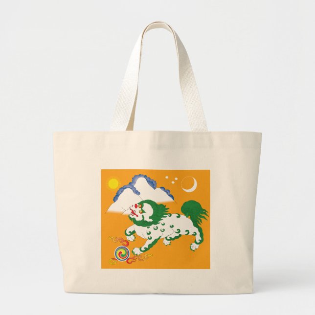 Bolso De Tela Gigante Bandera de Tíbet (1920-1925) (Frente)