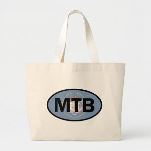 Bolso De Tela Gigante Bandera de Utah en bicicleta de montaña