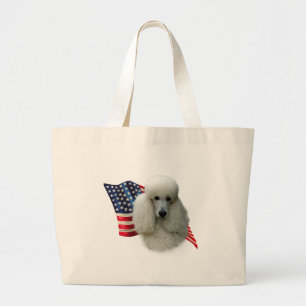 Bolso De Tela Gigante Bandera del canapé (blanco)