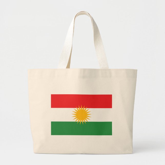 Bolso De Tela Gigante Bandera del Kurdistan; Kurd; Kurdo (Frente)