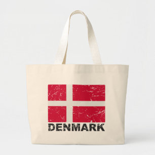 Bolso De Tela Gigante Bandera del vintage de Dinamarca