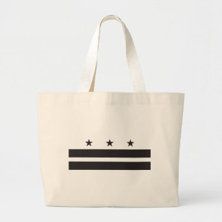 Bolso De Tela Gigante Bandera del Washington DC - negro