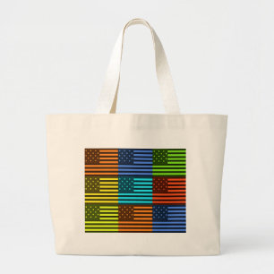 Bolso De Tela Gigante Bandera divertida de Estados Unidos