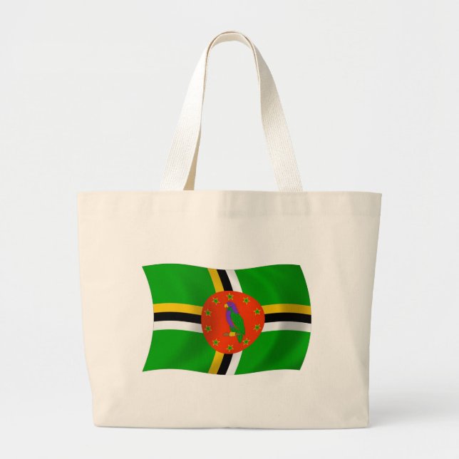 Bolso De Tela Gigante Bandera dominica Tote Bag (Frente)