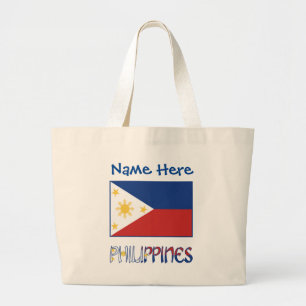 Bolso De Tela Gigante Bandera Filipina Filipina Personalización Azul