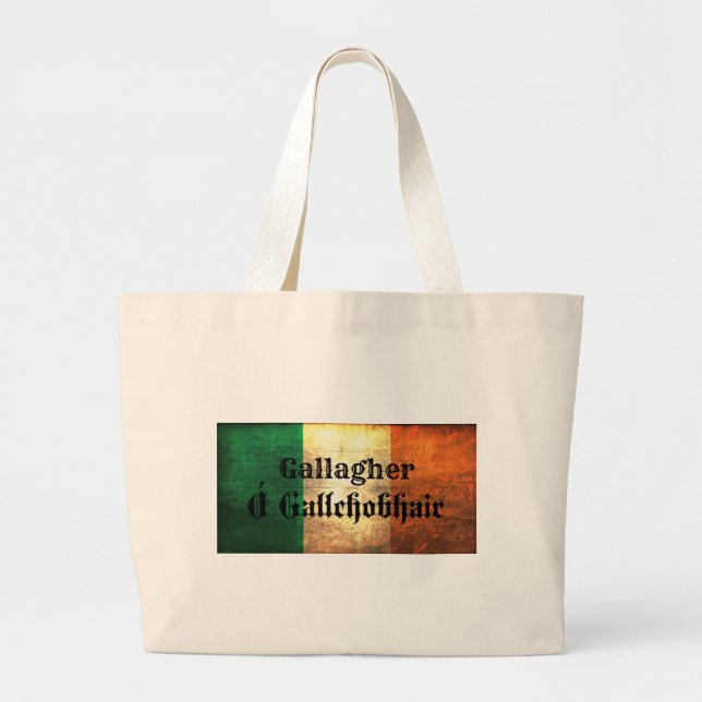 Bolso De Tela Gigante Bandera irlandesa Gallagher (Frente)