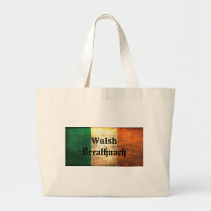 Bolso De Tela Gigante Bandera irlandesa Walsh