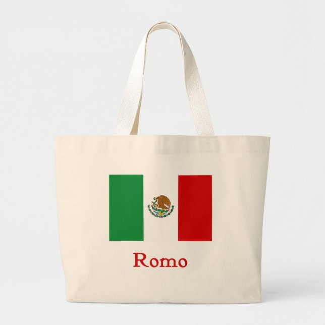 Bolso De Tela Gigante Bandera mexicana de Romo (Frente)