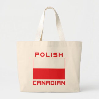 Bolso De Tela Gigante Bandera polaca canadiense