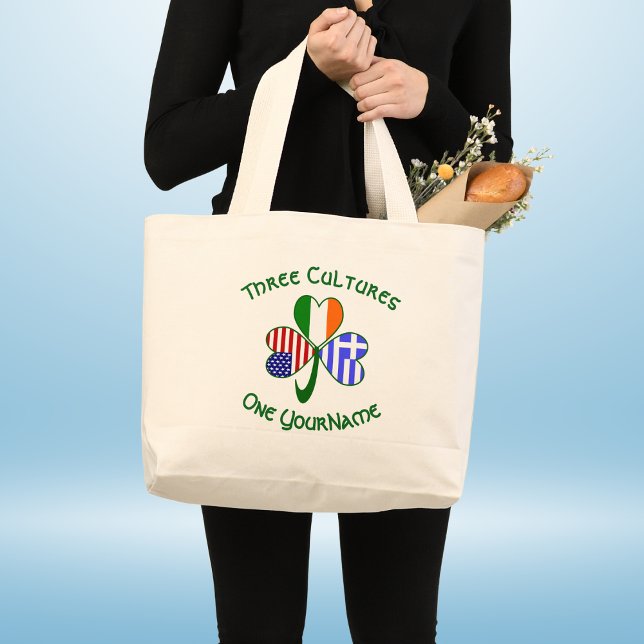 Bolso De Tela Gigante Bandera shamrock griega (Subido por el creador)