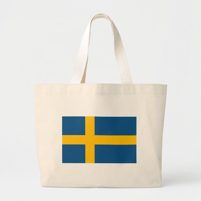 Bolso De Tela Gigante Bandera sueca (Frente)