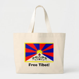 Bolso De Tela Gigante ¡Bandera tibetana - Tíbet libre!
