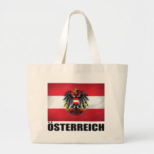 Bolso De Tela Gigante Bandera y escudo de armas austríacos